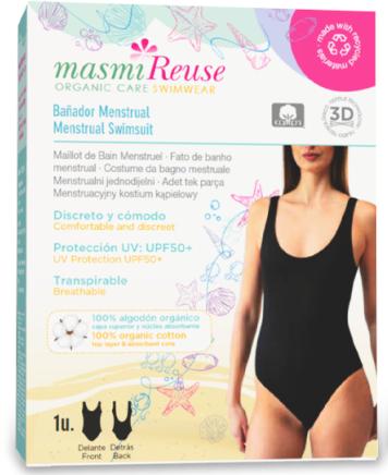 Produktbild Masmi Bio Perioden Badeanzug Schwarz Grösse: M - Reuse (M)