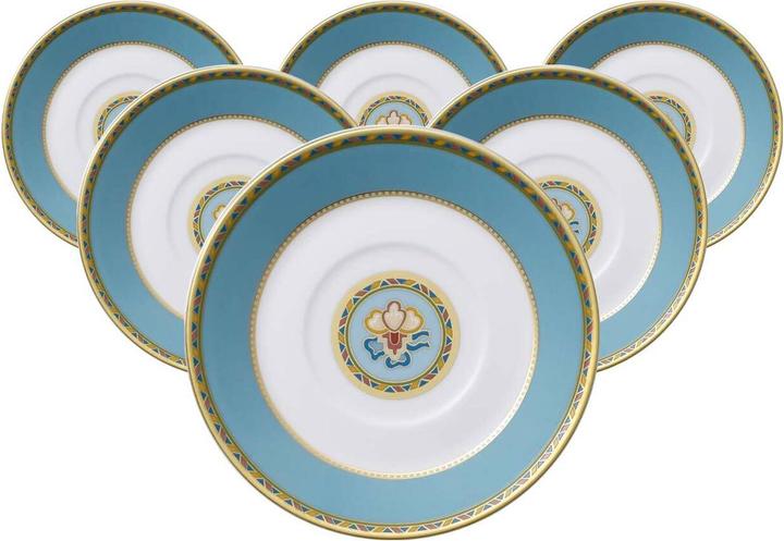 Villeroy & Boch Multipack Samarkand aquamarine mocha/espresso saucer - 6 pieces (6 x)