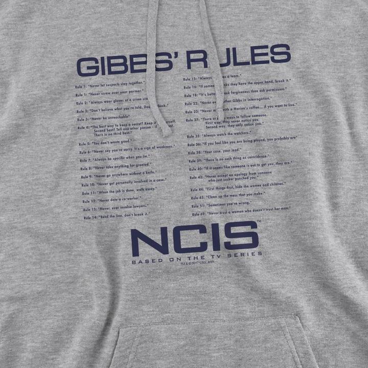 Immagine prodotto Ncis Gibbs Rules Felpa con Cappuccio Uomo (S)