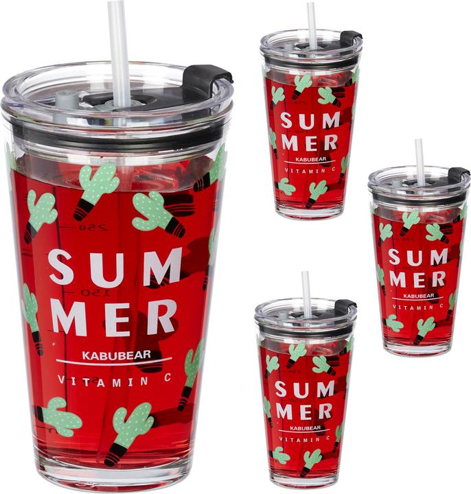 Produktbild Relaxdays 4x Trinkglas