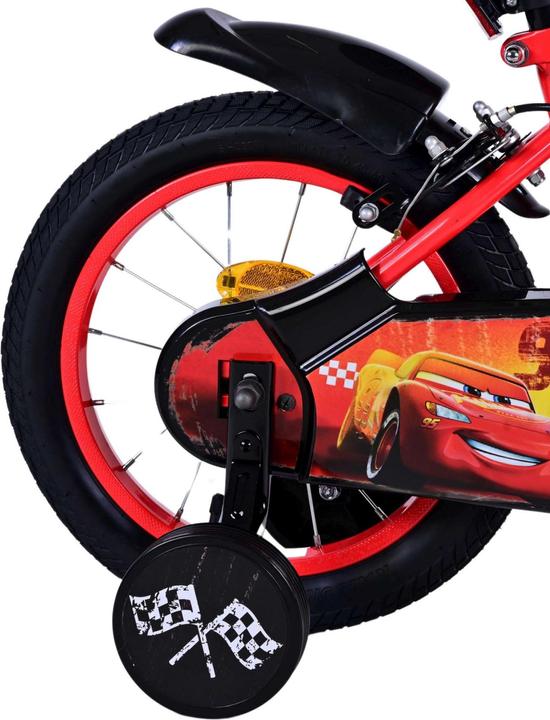 Immagine prodotto Cars Bicicletta per bambini Disney da 14 pollici rossa con due freni a mano - sicurezza, comfort e (14")