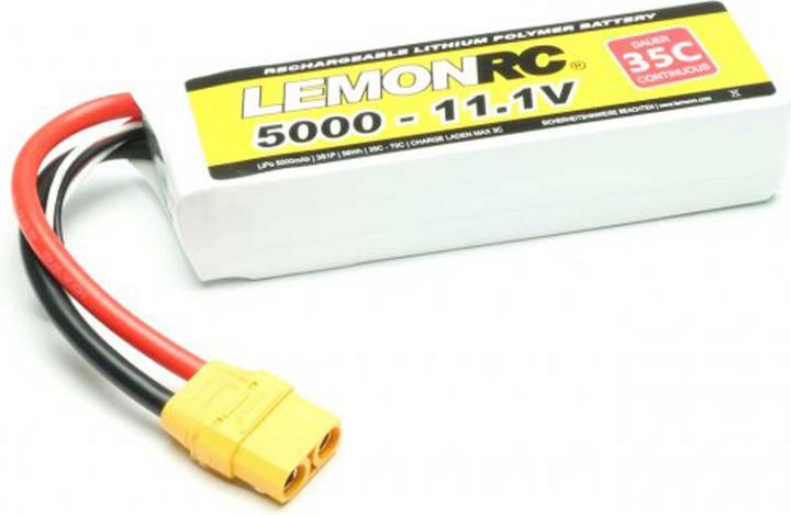 Actual product image Pichler LEMONRC XT 5000 - 11.1V (35C) Lipo Battery (11.10 V, 5000 mAh)