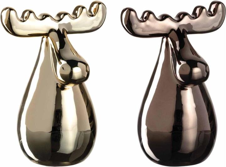 Leonardo Statuetta di Natale Elk Elmo 6 pezzi, 12 cm, oro