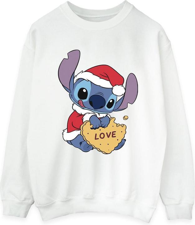Disney Lilo And Stitch Christmas Love Biscuit Sweatshirt (S)