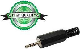 Actual product image Velleman 2.5Mm Male Jack Connector Plastic Black Stereo