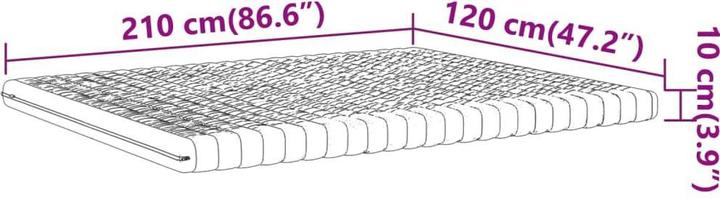 Actual product image VidaXL Schaumstoffmatratze 120 x 210 cm 7-Zonen Härtegrad 20 ILD (120 x 210 cm, Foam core)