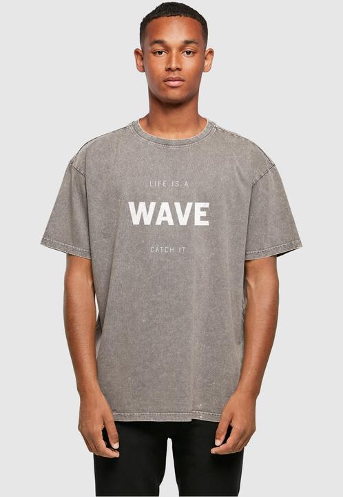 Actual product image Merchcode Summer - Life is a wave Acid Washed Oversize Tee - 112611 (XS)