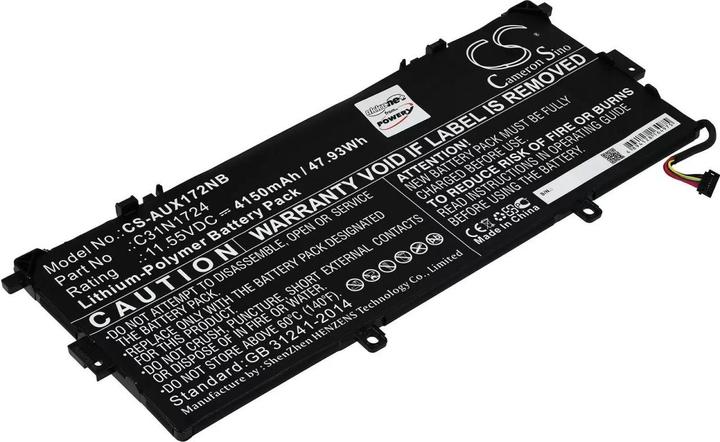 Produktbild AccuCell Akku Asus ZenBook 13 UX331FA-DB71, 13 UX331FAL-EG075T, Typ C31N1724 (4150 mAh)