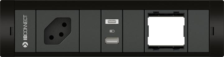 Immagine prodotto IB Connect Prese CUBOBOX. nere S a 3 vie 1x tipo 13 1x USB-A/C 1x vuoto (1 x, USB, Tipo 13)