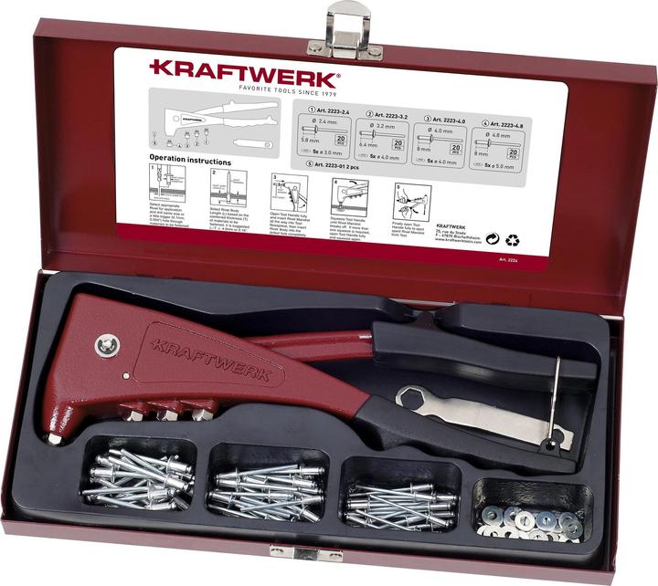 Kraftwerk Handnietzangen-Satz (145 mm)