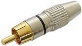 Image du produit Velleman Rca Plug Male Gold Tip noir