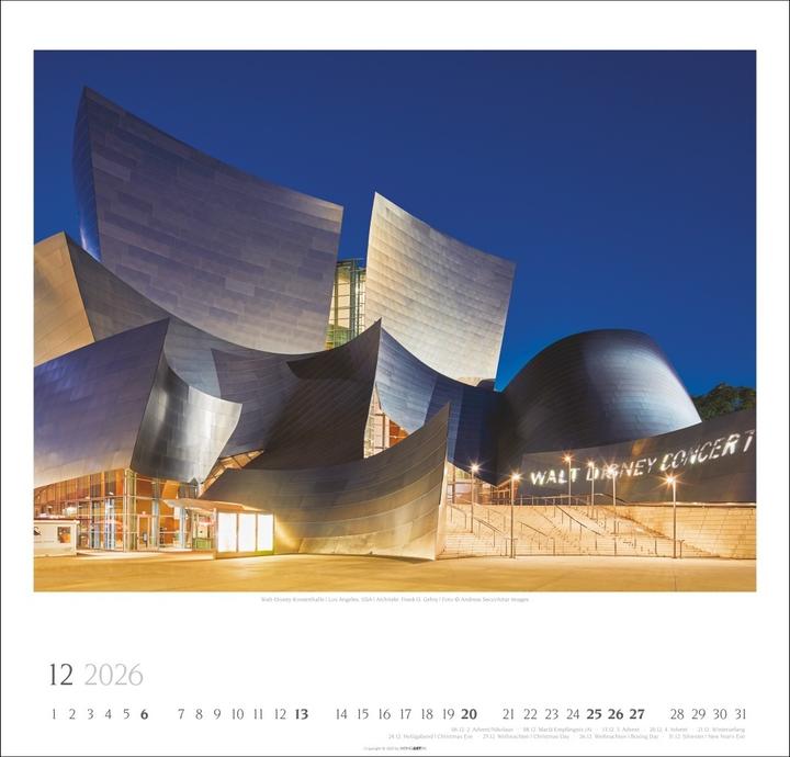Produktbild Moderne Architektur Kalender 2026 (48 x 46 cm, Deutsch, Englisch)