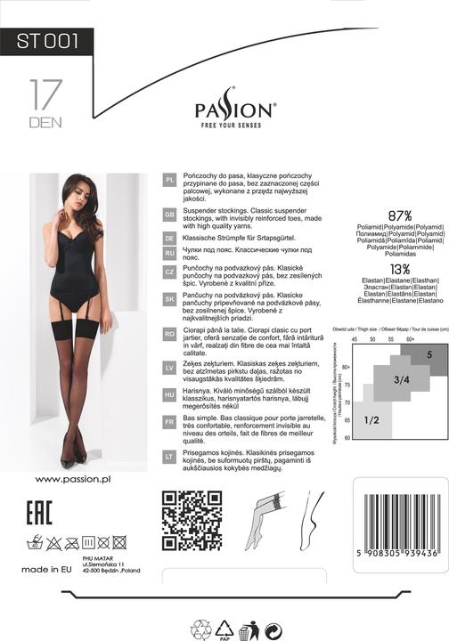 Actual product image Passion Bas ST001 Noir - 5 - noir (5)