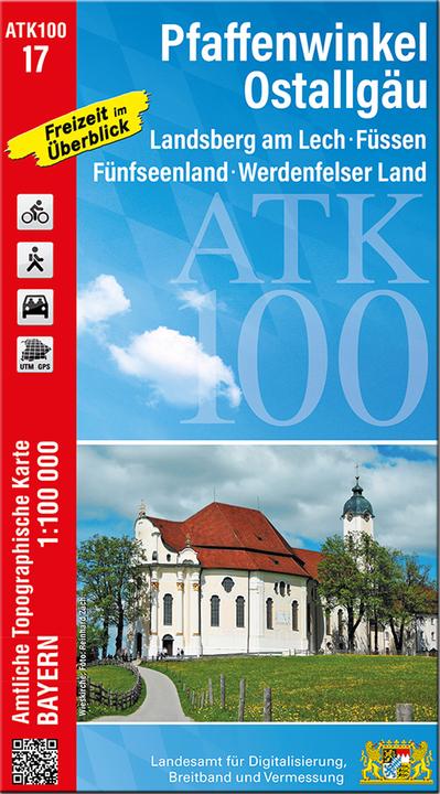 Produktbild ATK100-17 Pfaffenwinkel, Ostallgäu (Amtliche Topographische Karte 1:100000)