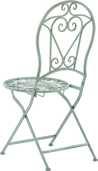 Produktbild Beliani Balkonset grün Metall 2 Stühle Klapptisch TRENTO (70 cm)