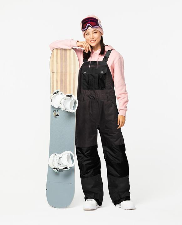 Actual product image Dreamscape Snowboard trousers dungarees adults waterproof - 500 black (L)