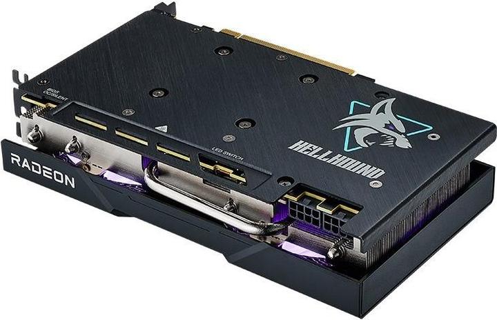 Actual product image Powercolor Radeon RX 7600 XT Hellhound 16GB OC (RDNA 3, GDDR6, 3x DisplayPort, 1x HDMI 2.1) (16 GB)