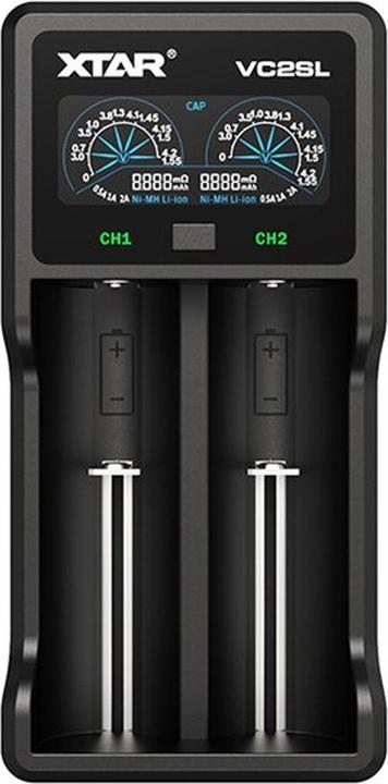 Actual product image Xtar VC2SL Quick Charger for Li-ion and NiMH (Battery + charger)