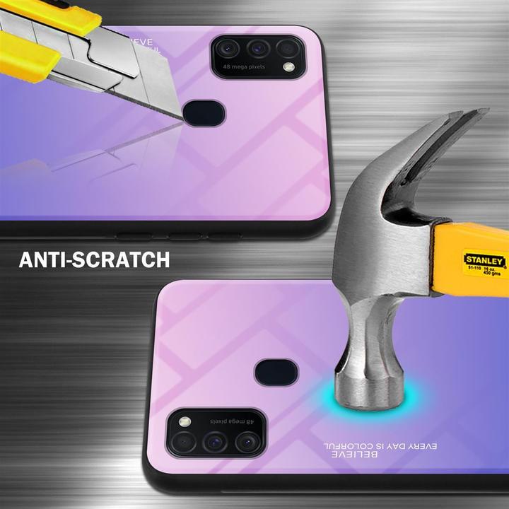Image du produit Cadorabo Couverture en verre TPU 2 couleurs (Samsung Galaxy M30s, Samsung Galaxy M21)