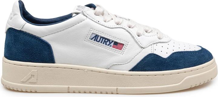 Autry medalist sneakers in leather and suede color white and blue (40)