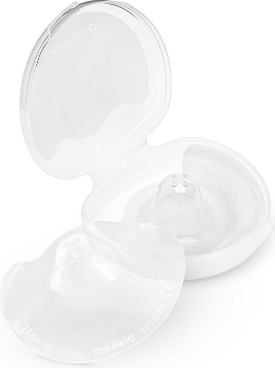 Image du produit Medela Protège-mamelons Contact L ( Ø 24mm), 2 pièces avec boîte de rangement (L)