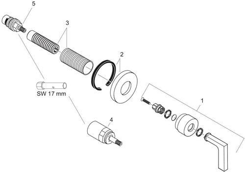 hansgrohe Axor Citterio flush-mounted shut-off valve with lever handle DN15 / DN20