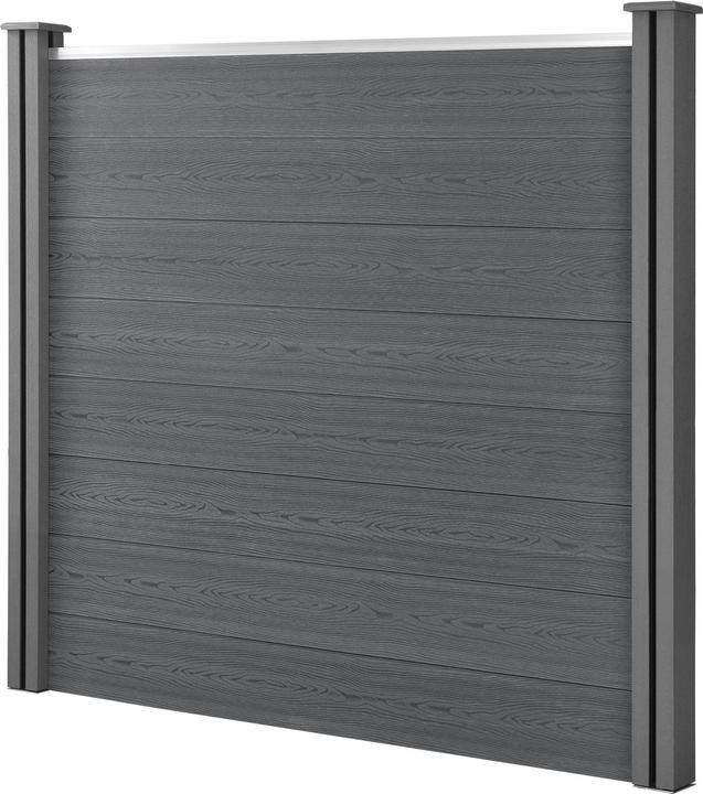 Produktbild neu.holz WPC Gartenzaun 165x466 cm mit Pfosten Sichtschutz Windschutz