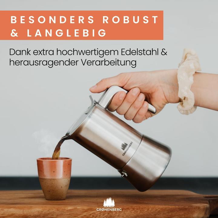 Actual product image Groenenberg Espresso maker suitable for induction (4 T.)