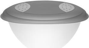 Produktbild keeeper Salatschale "sandra", mit Deckel, 6,0 Liter, grau Farbe: crystal-grey-transparent, Material: PP (6 l, 1 x)