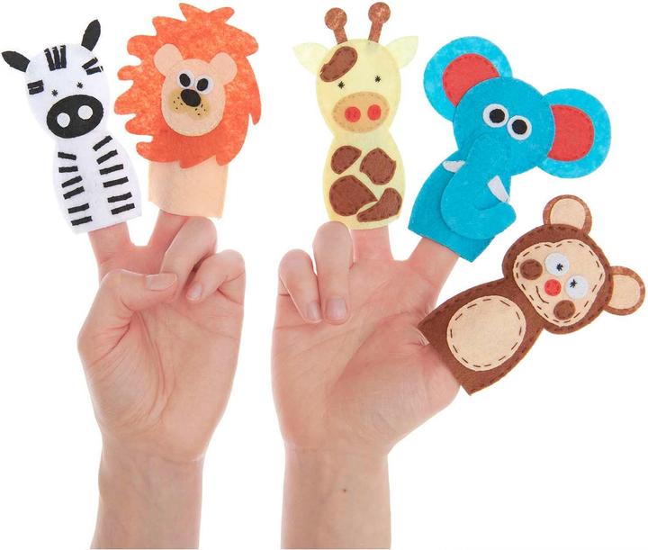 Image du produit Rico Design Kit de bricolage marionnettes à doigt "animaux