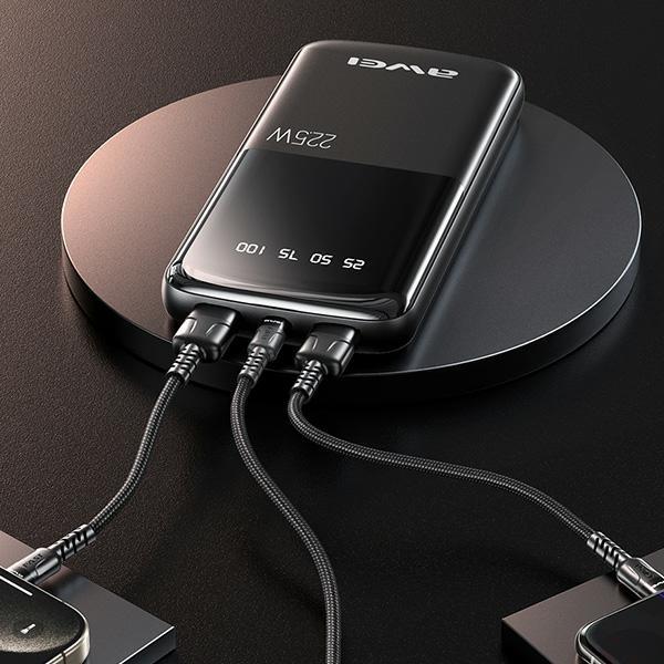 Produktbild Awei PowerBank P10K 10000 mAh 22.5W czarny/black (10000 mAh, 22 W)