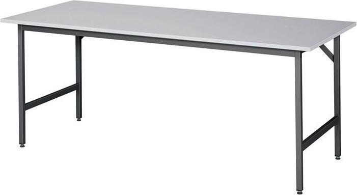 RAU Work table Jerry B2000xD800xH800-850mm Worktop melamine, thickness 22 mm Frame anthraciteg,... (83 cm, 204.50 cm)