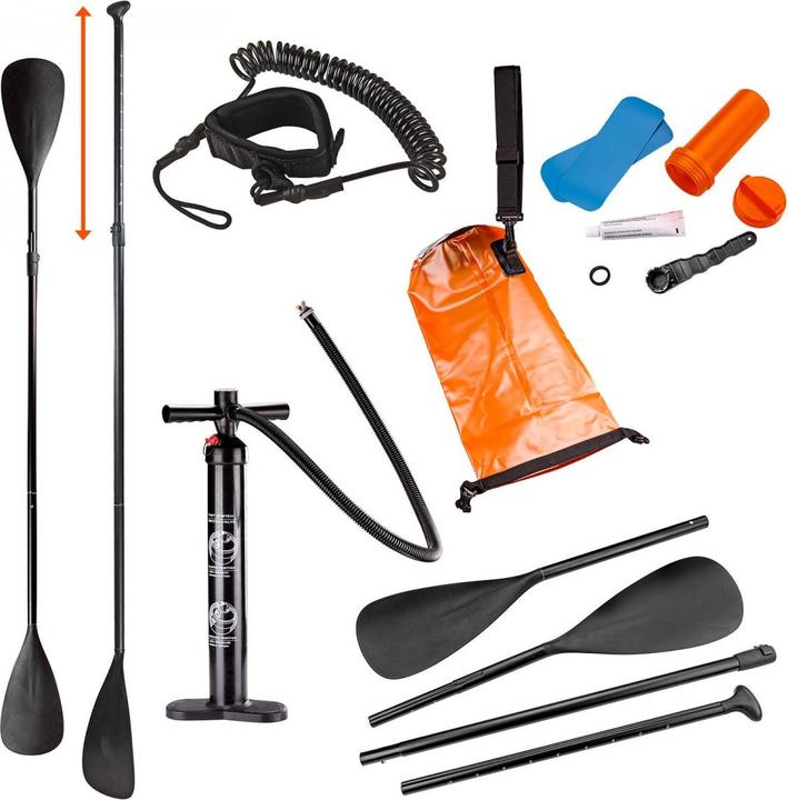 Produktbild Dema SUP Stand Up Paddle Board 320x84 cm Surfboard blau aufblasbar + Paddel + Zubehör