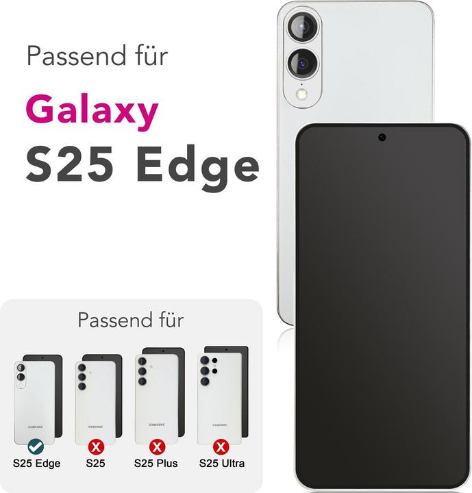 Produktbild Nalia AntiSpyX - Privacy Schutzglas mit Blickschutz - Full Display Screen Protection 9H Tempered Glass (1 Stück, Samsung Galaxy S25 Edge)