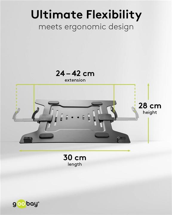 Actual product image Goobay Laptop holder for monitor arm, black
