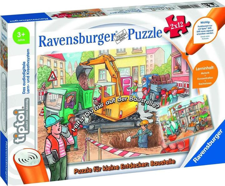 Image du produit tiptoi Puzzle pour les petits explorateurs : le chantier de construction (12 pièces)