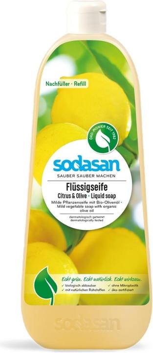 Actual product image Sodasan Pflanzenseife Zitrus-Olive Bio (Liquid soap, 1000 ml)