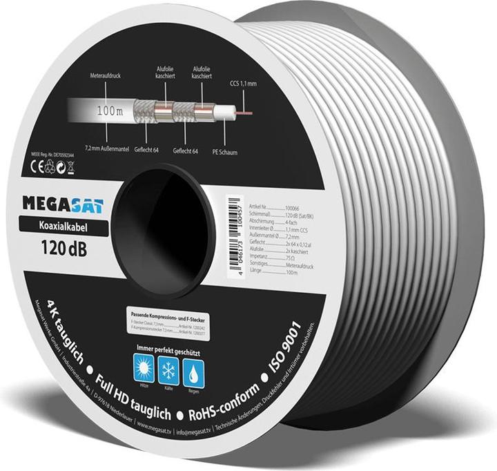 Produktbild Megasat Koax 120dB Kabel Pull-Out-Box 305m (120 dB, Mini-Spule)
