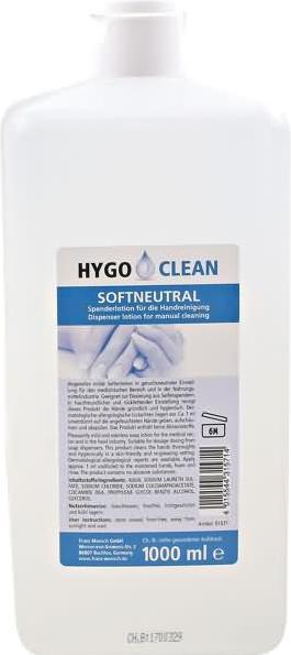 Actual product image Hygoclean Hand wash soap "SOFT NEUTRAL", 1 litre (Liquid soap, 1000 ml)