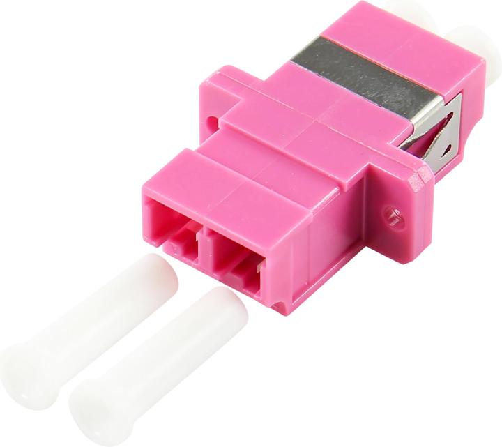 Produktbild EFB Elektronik GmbH Kunststoff Kupplung LC Duplex MM erika-violett, Keramikhülse, LC Duplex Kupplungen im farbigen (S/UTP, CAT8.1, 0.12 m)