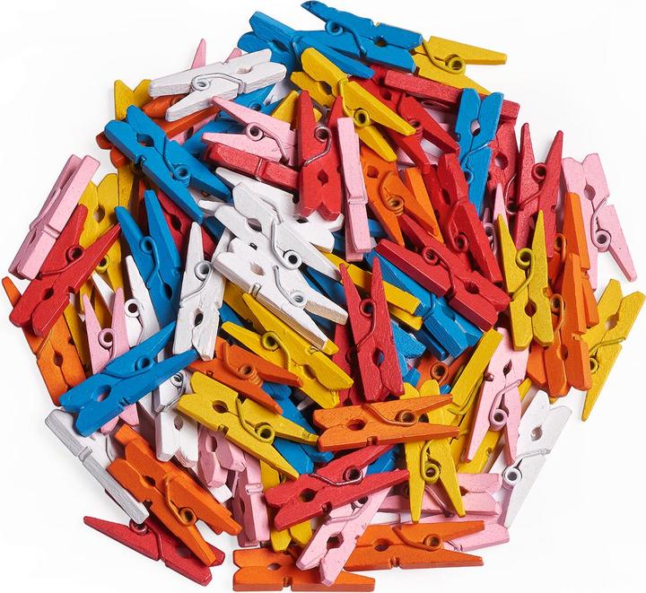 Actual product image VBS XXL Mini wooden pegs "2 cm", 100 pieces