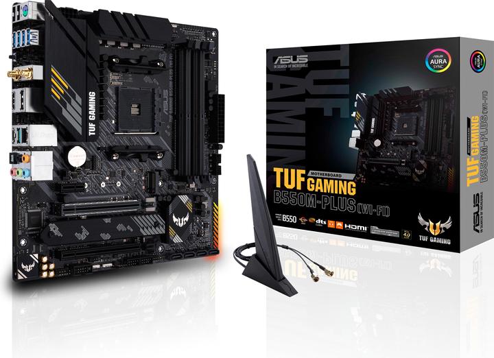 Actual product image ASUS TUF GAMING B550M-PLUS WI-FI (AM4, AMD B550, mATX)