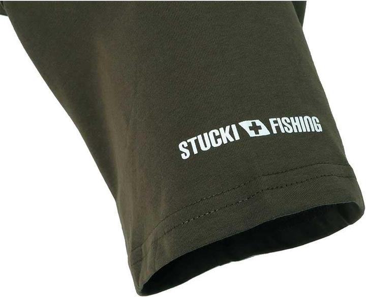 Actual product image Stucki Fishing Because Fanatics T-Shirt Olive (L)