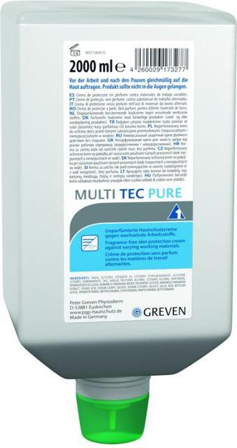 Hautschutzcreme ® MULTI TEC PURE (2000 ml)
