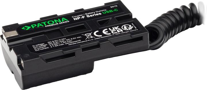 Actual product image Patona USB-C input battery adapter NP-FZ100 (DC coupler)