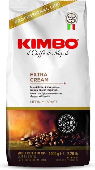 Kimbo crème supplémentaire (1000 g, Torréfaction moyenne)