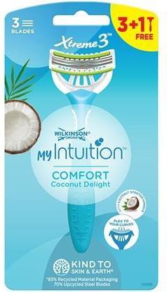 Immagine prodotto Wilkinson Rasoio usa e getta per donne My Intuition Comfort Coconut Delight 3 + 1 pz.