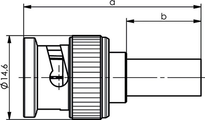 Produktbild Telegärtner BNC-Kabelstecker Crimp G30 50 Ohm, crimp/crimp, Professional, A0206, G30 (1.5/3.8), LMR-240