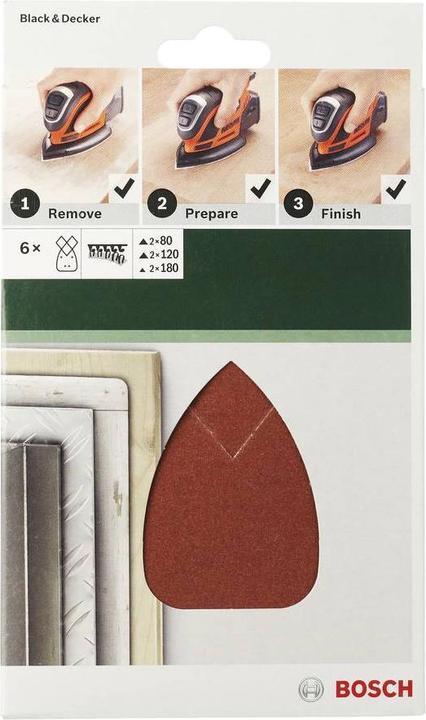 Produktbild Bosch Zubehör 5tlg. Schleifblatt-Set für Multischleifer K = 80 (80)