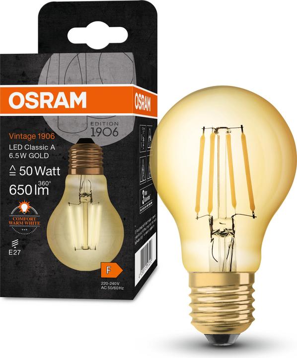 Immagine prodotto Osram Annata 1906 (E27, 6.50 W, 725 lm, 1 x, F)